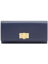 Fendi Peekaboo Continental Wallet In Blue