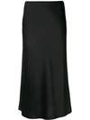 Maison Margiela Flared Midi Skirt In Black