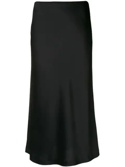 Maison Margiela Flared Midi Skirt In Black