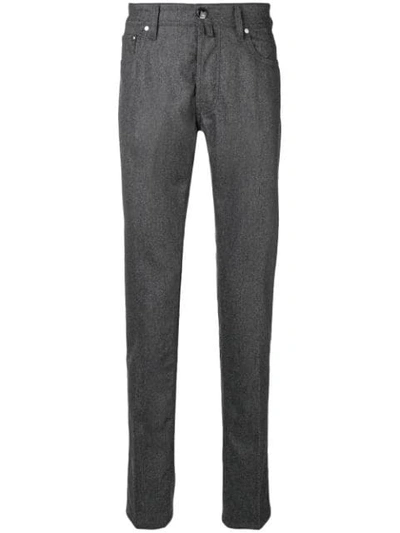 Jacob Cohen Straight Leg Trousers In Grey