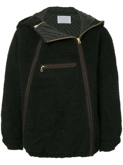 Kolor Double Zip Hooded Jacket - Black