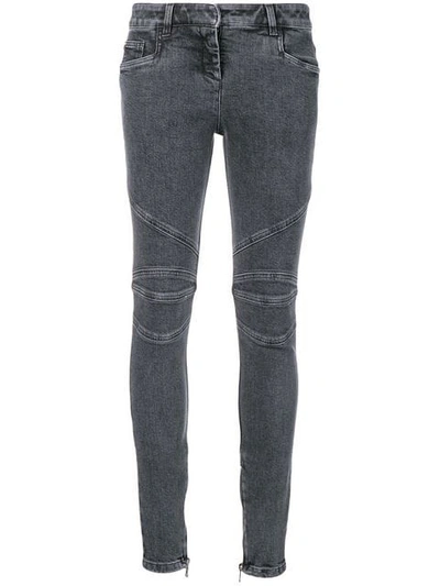 Balmain Skinny Fitted Jeans In Black