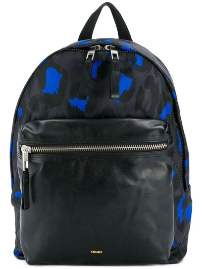 Kenzo Leopard Print Backpack - Black