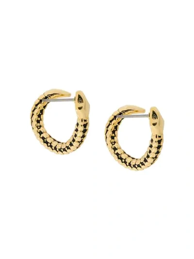 Aurelie Bidermann Snake Hoop Earrings In Metallic