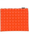No Ka'oi Chocolate Bar Quilted Clutch In Orange
