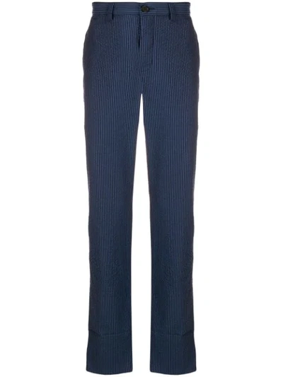 Loewe Pinstriped Trousers In Blue