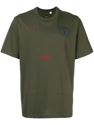 Oamc Front Printed T In Army Green