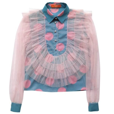 Supersweet X Moumi Hatteras Shirt Polka Dot Pink
