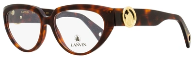 Lanvin Women's Cat Eye Eyeglasses Lnv2600 272 Red Havana 55mm In Multi