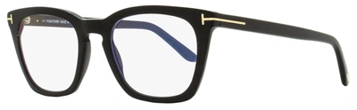 Tom Ford Men's Blue Block Eyeglasses Tf5736b 001 Black 50mm In Multi