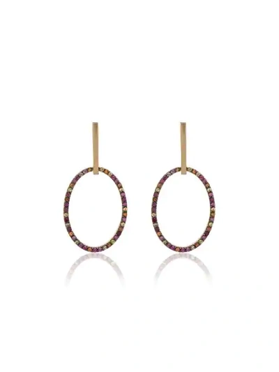 Ileana Makri 18k Yellow Gold Diamond Hoop Earrings - Metallic