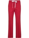 Miu Miu Side-stripe Track Pants In Red