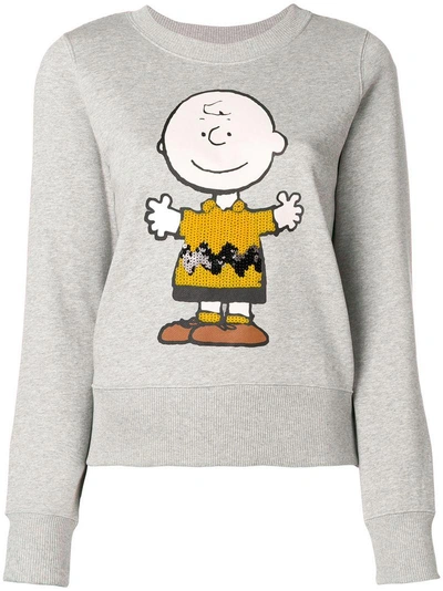 Essentiel Antwerp X Peanuts Graphic Print Sweatshirt In Grey