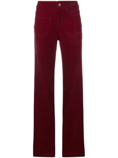 Vanessa Bruno Corduroy Flared Trousers In Red