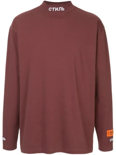 Heron Preston Turtle Neck T-shirt In Pink