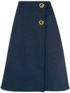 Tory Burch "marine" A-line Skirt - Blue