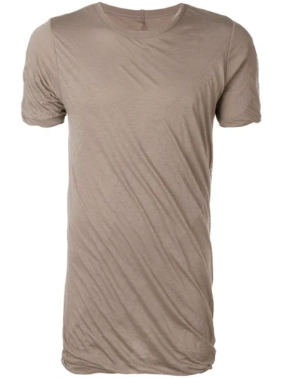 Rick Owens Double Layer T-shirt In Grey