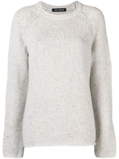 Iris Von Arnim Round Neck Sweater - White