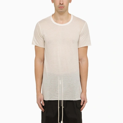 Rick Owens White Cotton Crew-neck T-shirt In Grey