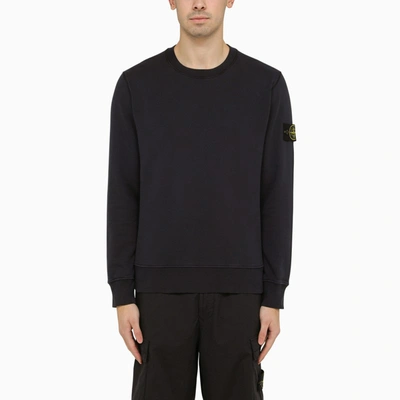 Stone Island Navy Blue Sweatshirt With Logo