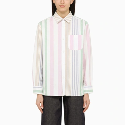 Apc Multicoloured Cotton Shirt In Multicolor
