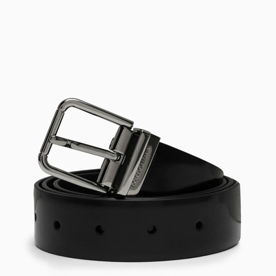 Dolce & Gabbana Black Leather Belt