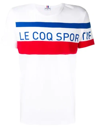 Le Coq Sportif Logo Print T-shirt - White