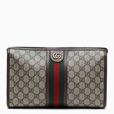 Gucci Ophidia Gg Pouch In Beige