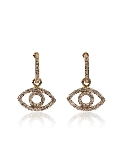 Ileana Makri 18k Yellow Gold Empty Eye Diamond Earrings - Metallic