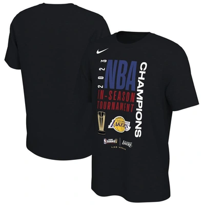 Nike Unisex   Black Los Angeles Lakers 2023 Nba In-season Tournament Champions Locker Room T-shirt