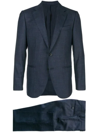 Caruso Single Breasted Suit - Blue