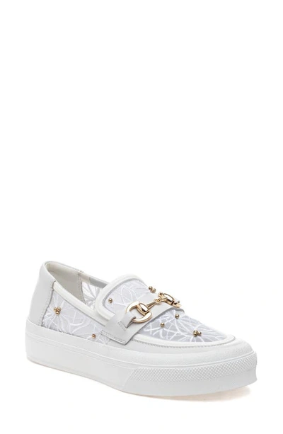 J/slides Nyc Floral Slip-on Sneaker In White Lace