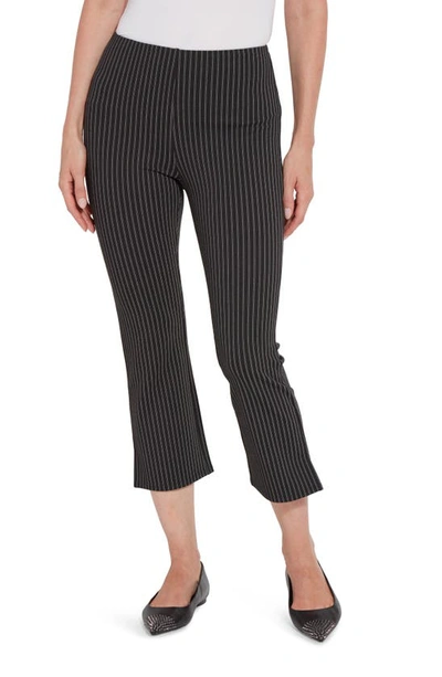 Lyssé Kick Flare Grid Print Crop Leggings In Suit Me Pinstripe