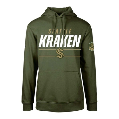 Levelwear Olive Seattle Kraken Podium Fleece Pullover Hoodie