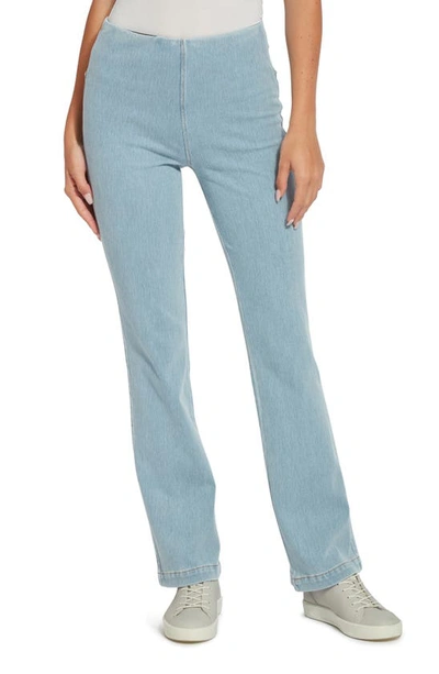 Lyssé High Waist Bootcut Trousers In Bleachblue