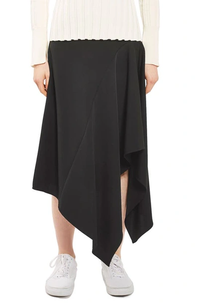 Topshop Boutique Asymmetrical Skirt In Black