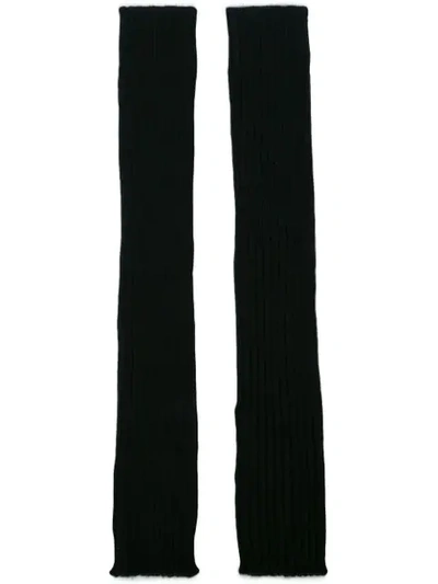 Rick Owens Cashmere Arm Warmers In Black