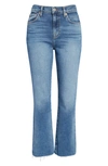 7 For All Mankind Raw Hem High Waist Slim Kick Flare Jeans In Lyme