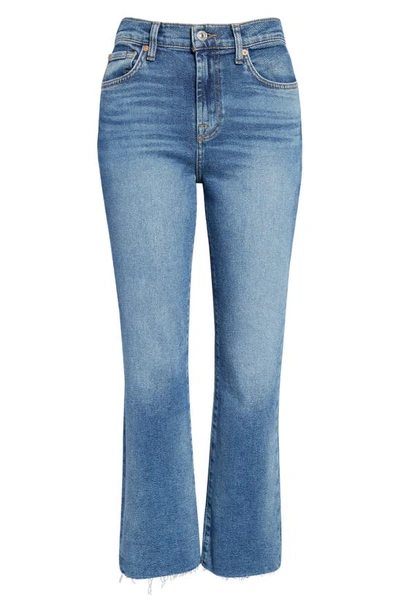 7 For All Mankind Raw Hem High Waist Slim Kick Flare Jeans In Lyme
