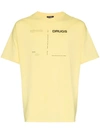 Raf Simons Drugs Printed Cotton Jersey T-shirt In Yellow