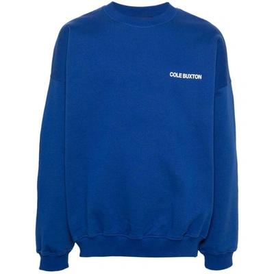 Cole Buxton Cb Sportswear Logo-print Sweatshirt In Blue