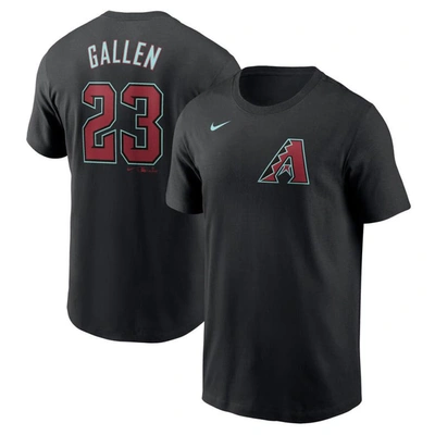 Nike Men's  Zac Gallen Black Arizona Diamondbacks 2024 Fuse Name And Number T-shirt