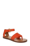 Franco Sarto Ruth Ankle Strap Sandal In Tangerine Orange Faux Leather