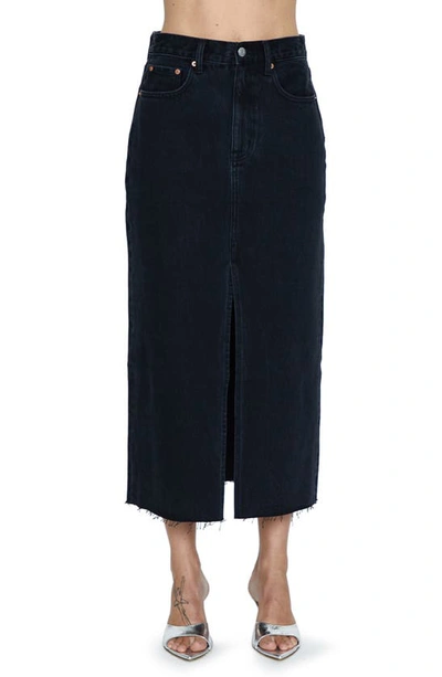 Pistola Alice Denim Midi Skirt In Underground