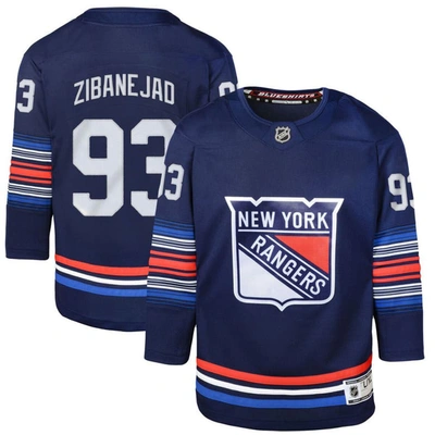 Outerstuff Kids' Youth Mika Zibanejad Navy New York Rangers Alternate Premier Player Jersey