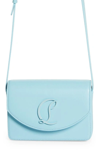 Christian Louboutin Small Loubi54 Leather Crossbody Bag In Blue