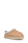 Ugg Beige Kids' Tazz Braided-trim Suede And Shearling Slippers