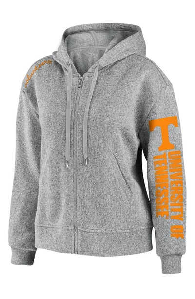 Wear By Erin Andrews University Fleece Full Zip Hoodie In U. Of Tennessee