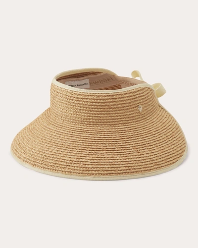 Helen Kaminski Women's Mita Raffia Visor In Natural/sand