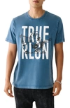 True Religion Brand Jeans True Religion Buddha Graphic T-shirt In Poseidon M